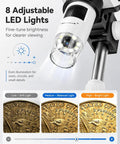 Coin Microscope 1000X With 4 3 Inch LCD Screen For Error Coins And Mint Marks For Coin Nerds 1080P USB Microscope With 8 adjustable LEDs close-up lens