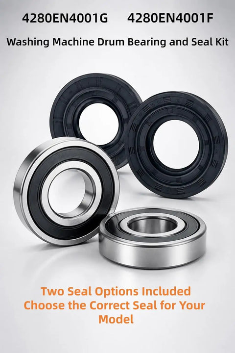 Heavy Duty Front Load Washer Tub Bearings And Seal Kit That Slays Leaks And Keeps Your Drum Spinning True Fit For Most LG Kenmore Tromm Models set with dual seals and ball bearings.