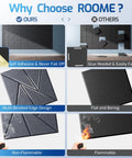 Self Adhesive Acoustic Panels For Walls 22 Pack Premium Soundproof Foam Tiles comparison showing features like self-adhesive and beveled edges.