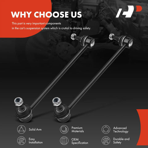 2 Pack Front Sway Bar Links Stabilizer End Links Kit For Hyundai Accent 2006 2011 And Kia Rio Rio5 2006 2011 shown with features