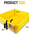 Foldable Duck Pond With Portable Secondary Containment Berm And PVC Mini Spill Berm 2x2 Feet Works Like A Boss For Quick Cleanup On Jobsites Farms And Outdoor Use