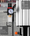 Heavy Duty 10 Gallon Pneumatic Grease Pump delivers shop grade pneumatic power with pressure regulator and water separator.