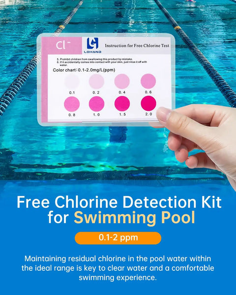Top Tier Free Chlorine Test Kit Boasting Fifty Rapid Action Tabs And Dead Easy Color Chart For Pool Spa And Well Water Analysis with color chart.