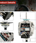 Dryer Drive Motor With Pulley Upgrade For Maytag KitchenAid Whirlpool Kenmore Dryers, detailed dimensions shown
