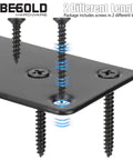 Hella Strong Black Steel Mending Plates For Patching Wood Furniture And Fence Repair This Badass Double Wide Brace Bracket Set with screws shown.