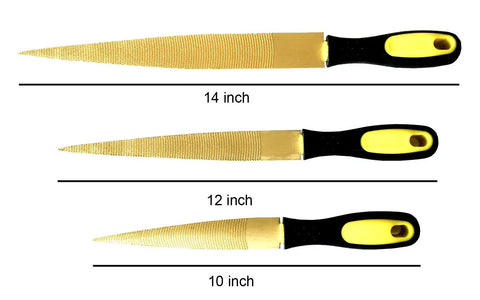 Badass Wood Rasp File Set Heavy Duty Carbon Steel With Comfort Grip Handles For Quick Shaping And Smoothing six, eight, ten inch rasps