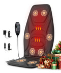Portable Back Massager With Heat And Vibration For Deep Tissue Pain Relief In Shoulders, Back, Lower Back And Thighs, Office Chair Massage Pad shown with remote and gift boxes.