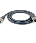 8 Pin M12 Double Male Straight Circular Connector Cable A Code IP67 Waterproof Unshielded PVC Wire 1 Meter 30V 2A AWG24 Brass Gold-Plated Contacts
