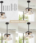 Farmhouse Pendant Light Fixture Rustic Beige Hanging Vintage Pendant Chandelier for Kitchen Island with adjustable height