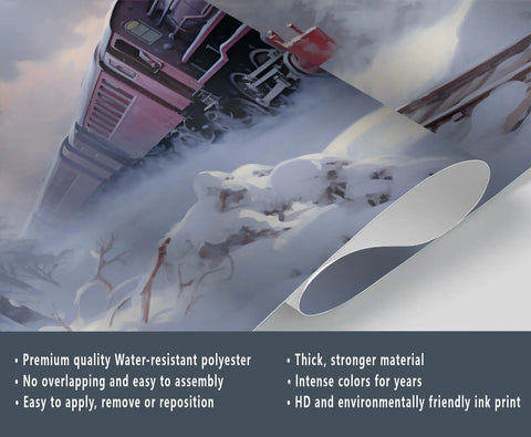 Steam Engine Train Wallpaper Mural For Living Room And Boys Room Removable Locomotive Wall Covering Retro Large Train Murals