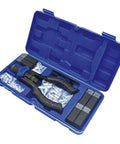 Rivet Nut Stud Setter Kit For Metal Projects with Metric and SAE options in a blue case showcasing tools and studs.