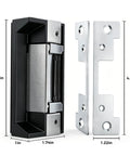 Heavy Duty Electric Strike For Latchbolt Locks Dual Voltage 0.5 To 0.625 Inch Bolt Compatible With Hes 5000C 630, side view with faceplates
