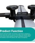 Close-up view of Roof Box U-Bolt Clamp Set For Roof Rack with lock nuts mounted on a metal bar.
