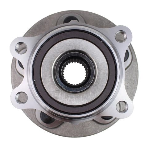 Front view of Front Driver And Passenger Side Wheel Bearing Hubs Set For Lexus ES250 2021 To 2024, Toyota Avalon 2.5 2021, And Camry 2.5 2018 To 2024, Beefed Up For Easy Install And Durable Wheel Hub Replacement