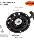 Pull Start Assembly Recoil Starter Replacement For Champion Predator Honda OHV Engines with handle, rope, bolts shown