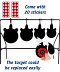 Level Up Your Plinking Sessions With This Sweet Auto Reset Steel Gong Spinner Targets For.177 And.20 Caliber Rifles with stickers and targets