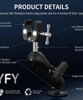 Heavy Duty Trolling Motor Stabilizer With Quick Release, All Metal Construction Delivers Solid Stability, Details Visible