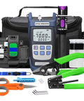Pro Grade Visual Fault Locator With Optic Fiber Power Meter Kit For CATV FTTH Projects, tools displayed with carrying case