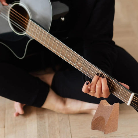 Ultimate Guitar Neck Rest Repair Kit With Premium Basswood Work Mat For Electric And Bass Care Luthier Essentials Easy Portable Travel Setup, shown with a guitar.