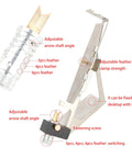 Adjustable Archery Fletching Jig With Straight Clamp For DIY Arrow Shafts Fits 2 3 4 Or 6 Feathers Or Rubber Vanes Pro Grade Aluminum