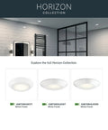 6.4 Inch Led Flush Mount Ceiling Light White Finish Delivers 1000 Lumens With A No Sweat Install shown in modern bathroom settings.