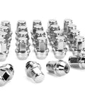 24 chrome M14x1.5 Lug Nuts For Ford F150 2015 To 2023 Expedition And Lincoln Navigator Truck with 21mm hex and 60 degree conical seat