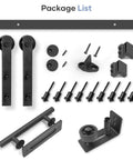 Sliding Barn Door Track And Hardware Kit With 12 Ft Straight Pulley System No Fuss Install Smooth Quiet Rollers components