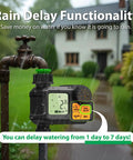 Easy Setup Smart Garden Hose Timer With Rain Delay, Programmable From 1 Minute To 7 Days, Automatic Watering Controller on faucet