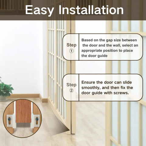 16 Piece Pocket Door Bottom Guides Set For Sliding Doors Universal Fit Interior Doors Jamb Mounted Aluminum Track System With 8 Heavy Duty Guides And 8 Rust Proof Screws For Quick Replacement And Smooth Gliding installation instructions