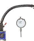 Heavy-Duty Flex Arm Base And Precision Indicator Combo With 85 Lb Hold 1 Inch Travel Two And One Quarter Inch Dial 0.001 Inch Reading 0-100 Revolution Counter For Rock-Solid Positioning In Any Angle, magnetic base and dial indicator