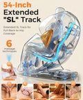 Transparent view of Next Level Upgrade 3D Massage Chair with AI Voice Control showing extended SL track and massage techniques.