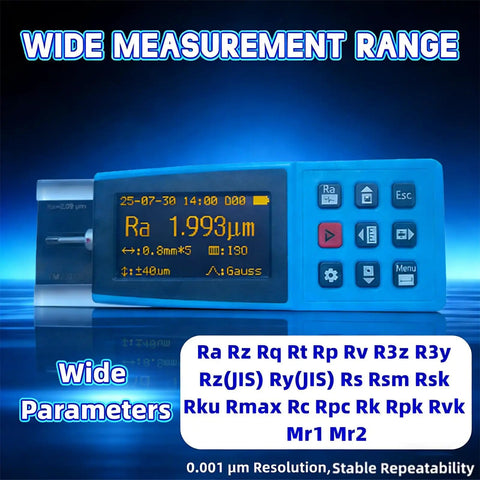 Portable Surface Roughness Tester Handheld Profilometer With Ra Rz Rq Rt Multi Parameter Profiling Data Storage And Output