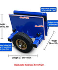 Two Wheel Panel Handling Cart For Drywall And Sheet Material, Heavy Duty Dolly With Soft Rubber Padding, Edge Guarding, Smooth Maneuverability, Low Profile Frame, Pro Contractor Ready, 37cm wide