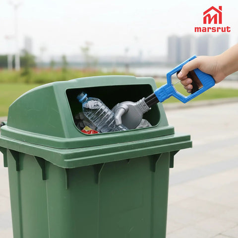 Long Arm Plastic Robot Hand Grabber With 14.2 Inch Reach Heavy Duty Pick Up Tool And Litter Reacher Smooth Claw Tips For Gentle Scratch Free Grabs Your Go To Durable Garbage Grabber For Indoor And Outdoor Cleaning