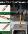 Top Notch Cobalt Drill Bit Set 8Pcs M35 High Speed Steel Kit For Cutting Hardened Steel Stainless Cast Iron Plus Wood And Plastic Jobs, M35 bit drilling steel