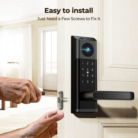 Video Smart Lock With Hd Camera And Wireless Doorbell Auto Locking Deadbolt Keyless Entry For Front Door Easy Install Breeze Setup Hassle Free Mobile App Control On Point
