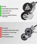 Comparison of Pro Grade Drill Plate Cutter Attachment For Metal Sheets showing high quality dual-gear cutting mechanism and features.