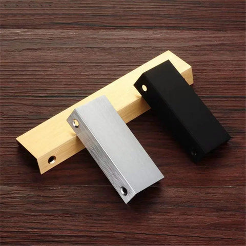 Hidden Cabinet Handles Set Of 2 Heavy Duty Aluminum Finger Pull And Tab Pull For Kitchen Cabinets Doors Drawers And Sliding Panels