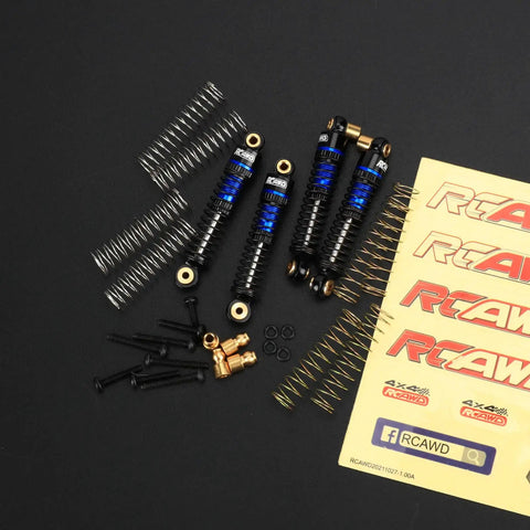 47mm Oil Type Shocks For CR18P Hobbyplus 1/18 Rock Van Front And Rear Upgrade Kit Blue Alloy Bodies With springs and accessories