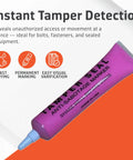 Top Notch Hot Pink Tamper Seal Inspection Paint For Bolts Fasteners With Instant Crack Detection Quick Drying Formula No Sweat Setup For Cars And Daily Driver Gearhead Hangouts One Point Five Ounces in a tube.