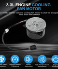 Heavy Duty Radiator Cooling Fan Motor Slick Direct Swap For Toyota Highlander And Lexus Rx400h 3.3 Liter OE 16363-75030 close-up view.