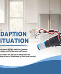 Three In One Hard Start Kit For Refrigerator Freezer Replaces Start Relay Overload Capacitor 1/12 To 1/5 HP 120V AC Easy Install