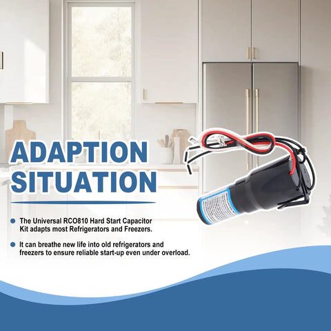 Three In One Hard Start Kit For Refrigerator Freezer Replaces Start Relay Overload Capacitor 1/12 To 1/5 HP 120V AC Easy Install