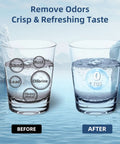 Before and after of water filtered by Replacement Filter For Zerowater Pitchers And Dispensers With No Fuss 5 Stage Filtration.