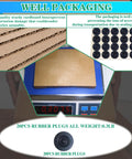 Well packaging of 20 Pack Trailer Hub Grease Dust Cap Rubber Plug Set; cardboard box on scale and rubber plugs displayed.