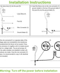 Diagram showing installation instructions for Low Voltage Pathway Lights 4 Pack EZ Install With 3W 185LM LED Landscape Lighting.
