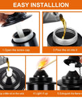 Instructions for using Torch Replacement Canisters For Bamboo Lanterns, Refillable Outdoor Torches, 16oz 6 Pack