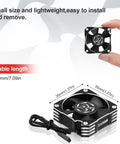 Ultra Fast RC Brushless Motor Cooling Fan For 1 8th And 1 10th Scale Cars, 35mm Diameter, Up To 21000 RPM, 8.4V Aluminum Heatsink, Black And Silver
