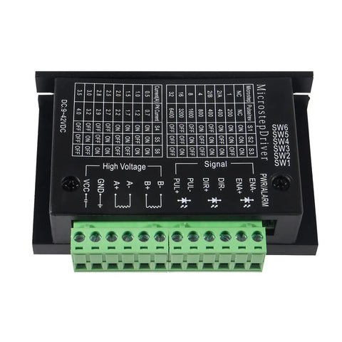 3 Pack TB6600 Stepper Motor Driver for CNC Controller showing terminal connections and settings, single axis hybrid driver.
