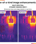 Industrial Grade Thermal Imager comparison showing fuse with and without MSX imaging for Electrical Inspection and Diagnostics